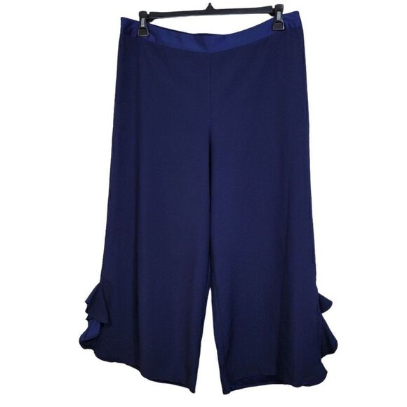Dorothy Perkins Blue Cropped Pants (Size 12) - Picture 1 of 5